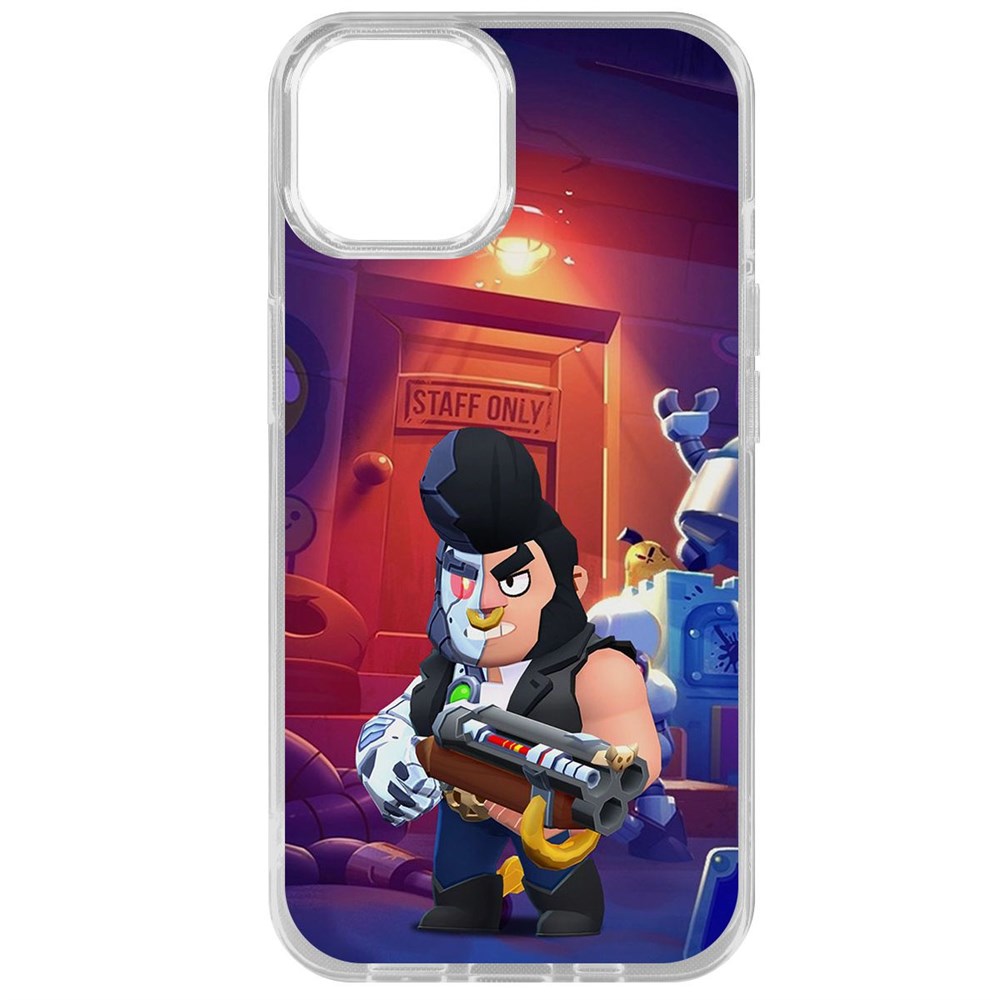 

Чехол-накладка Krutoff Clear Case Brawl Stars-Б-800 для iPhone 15, Прозрачный