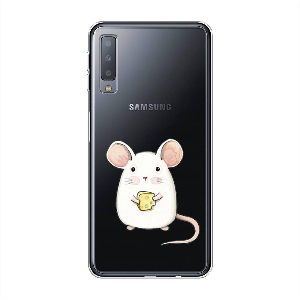 

Чехол Awog на Samsung Galaxy A7 2018 "Мышка", Белый;розовый;прозрачный, 26750-1