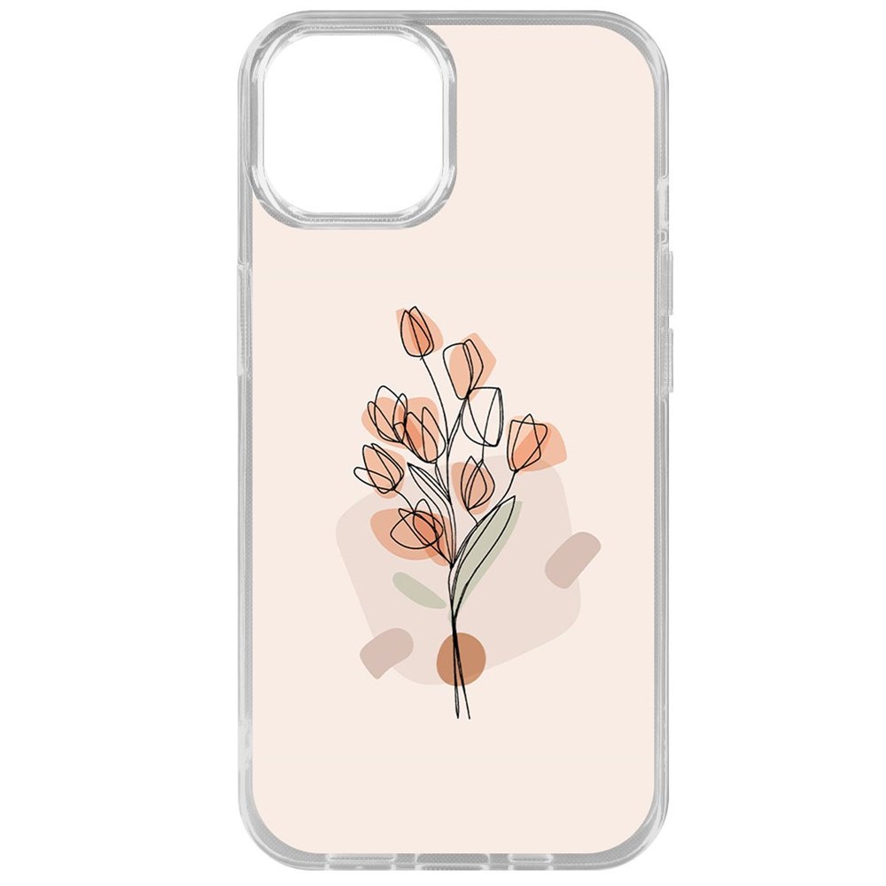 

Чехол-накладка Case Букет тюльпанов для iPhone 15, Прозрачный