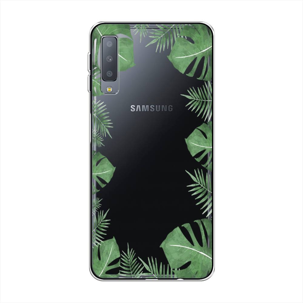 

Чехол Awog на Samsung Galaxy A7 2018 "Листья папоротника рамка", Зеленый, 26750-8