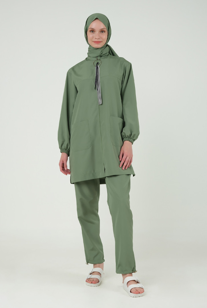 

Буркини женский HE-QA T2060 зеленый  RU (товары доставляются из-за рубежа, Хаки, T2060