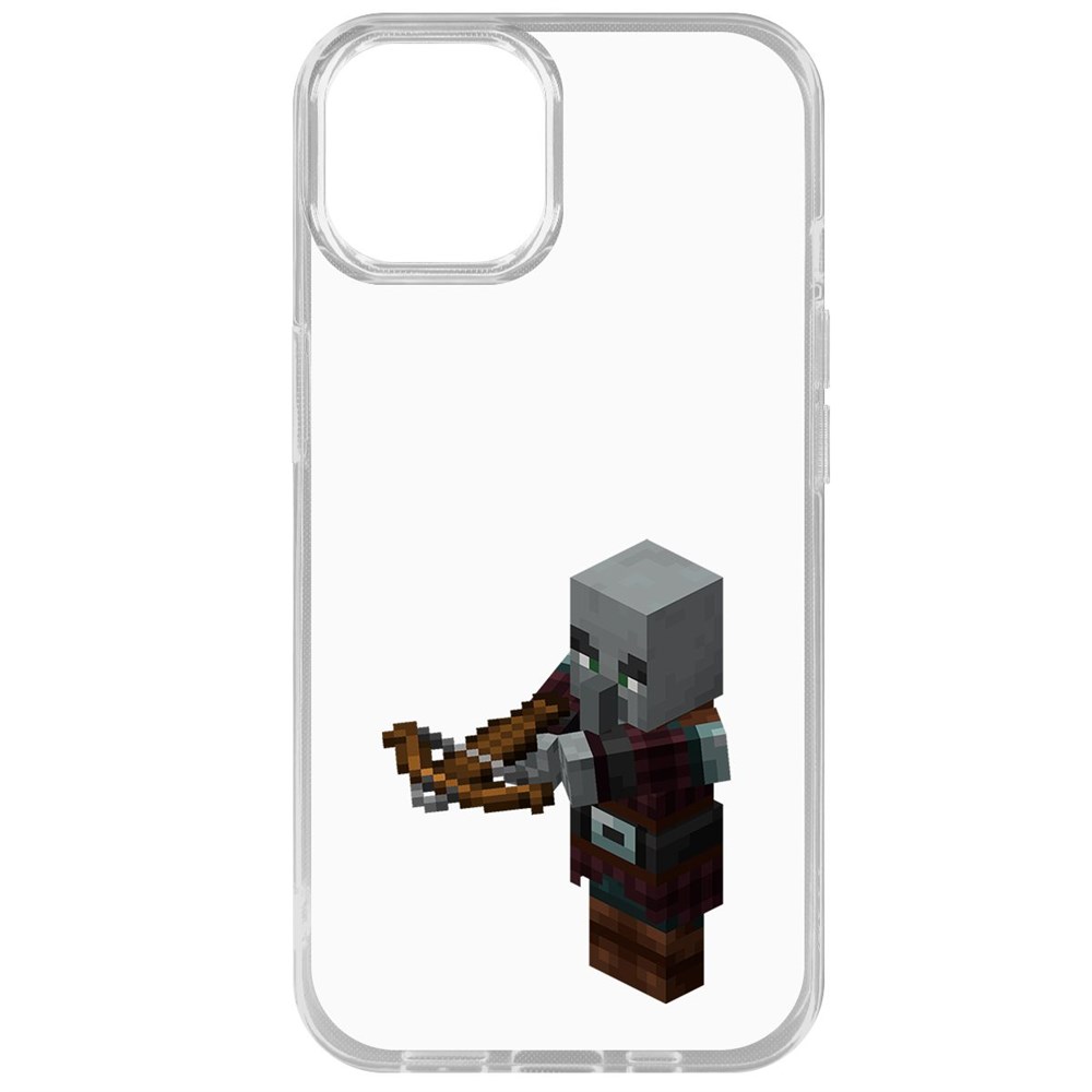 

Чехол-накладка Krutoff Clear Case Minecraft-Разбойник для iPhone 15, Прозрачный