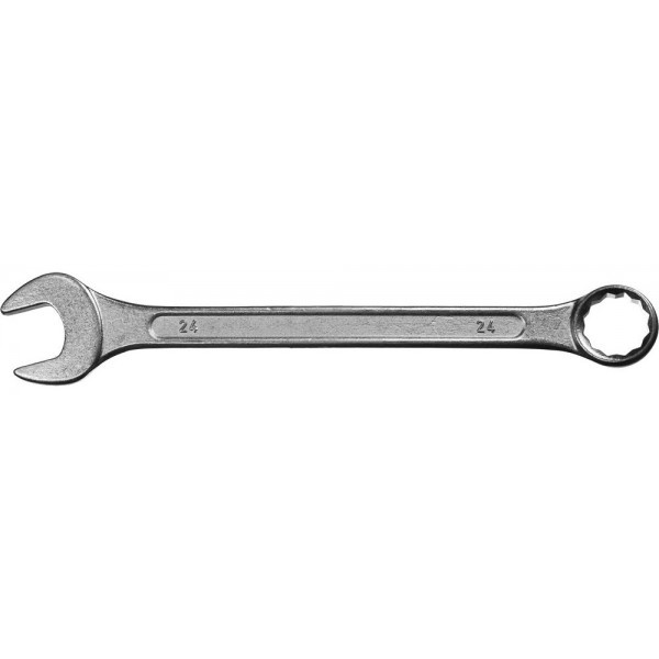 Гаечный ключ комбинированный Сибин, 24 мм комбинированный гаечный трещоточный ключ 10 мм зубр 27074 10 z01