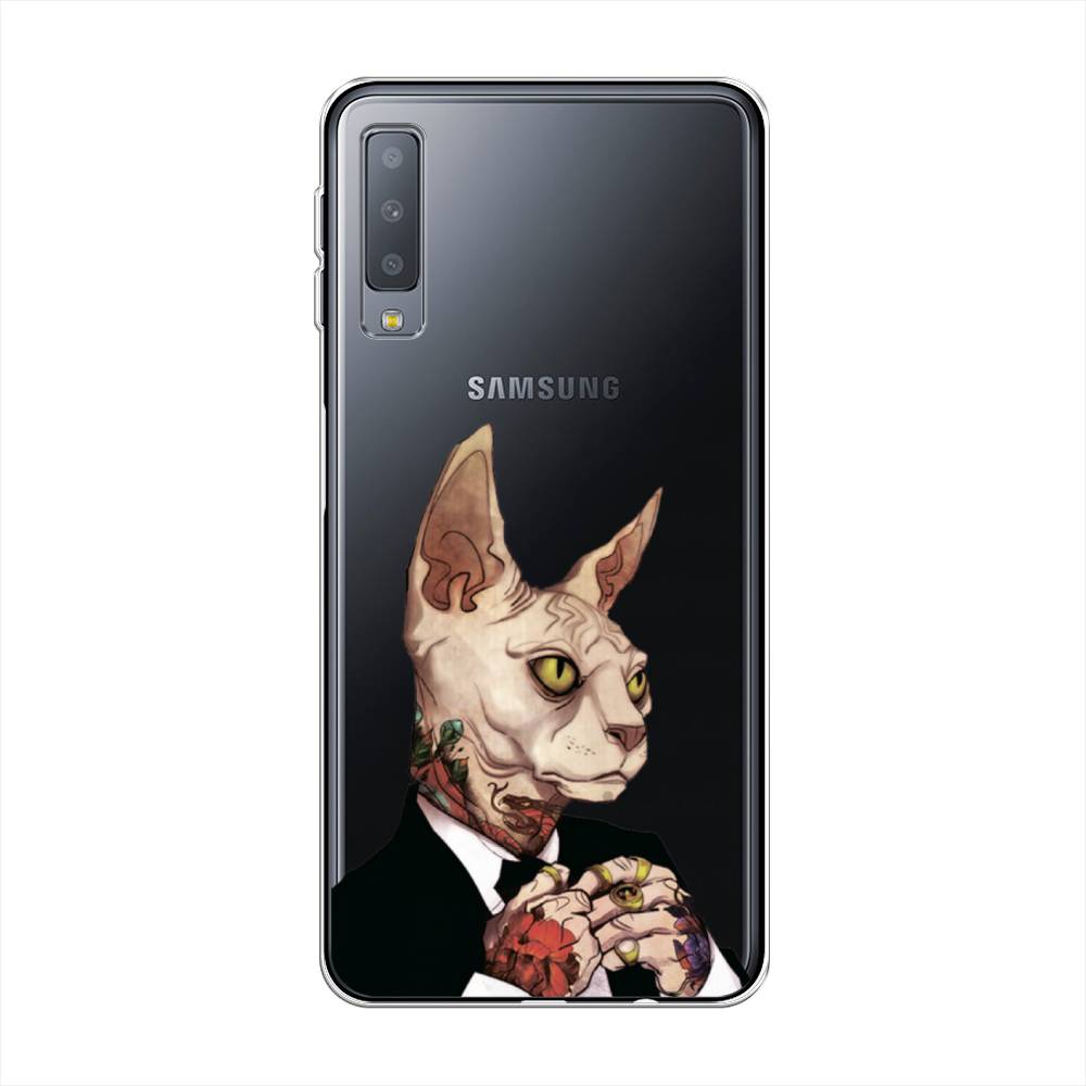 

Чехол Awog на Samsung Galaxy A7 2018 "Татуированный сфинкс", Бежевый;черный;красный, 26750-7