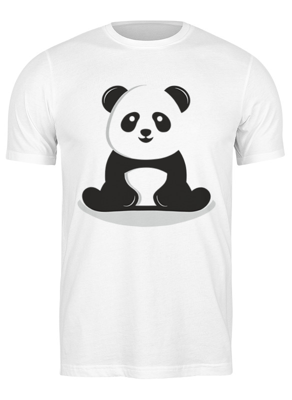 

Футболка мужская Printio panda белая M, Белый, panda