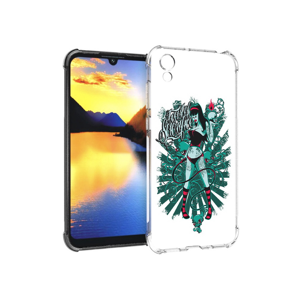 

Чехол MyPads Tocco для Huawei Y5 нарисованная девушка в татуировках, Прозрачный, Tocco