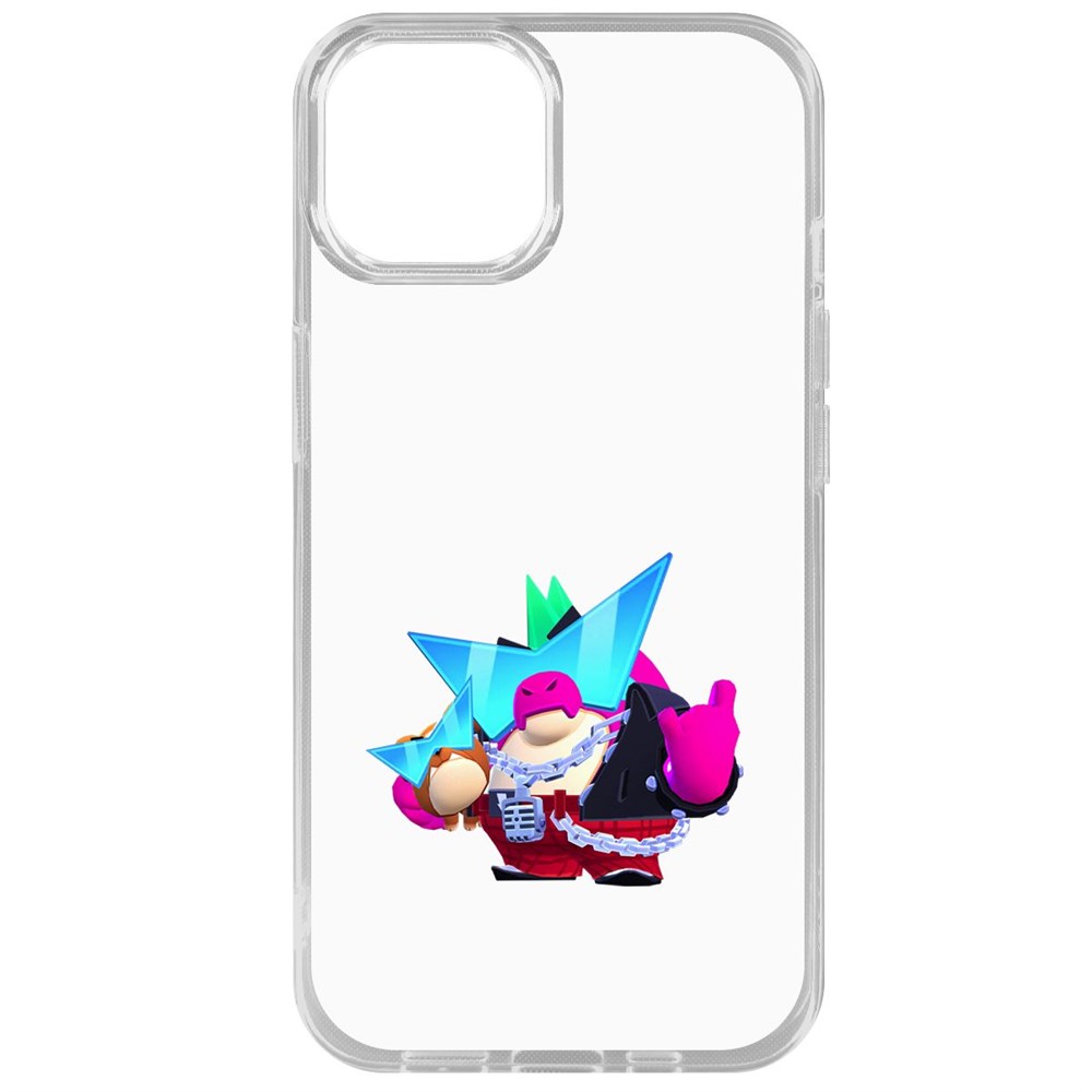 

Чехол-накладка Krutoff Clear Case Brawl Stars-Плохиш Базз для iPhone 15, Прозрачный