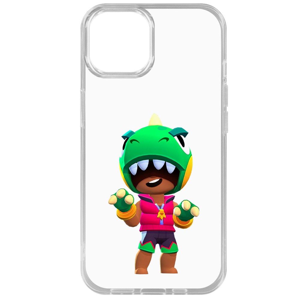 

Чехол-накладка Krutoff Clear Case Brawl Stars-Дино Леон для iPhone 15, Прозрачный