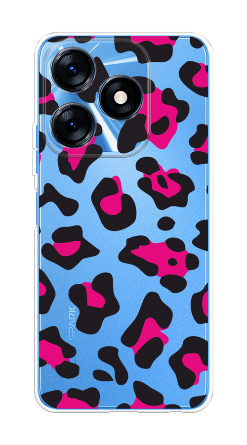 

Чехол на Tecno Spark 10/10C "Pink cow spots", Черный;розовый, 303650-1