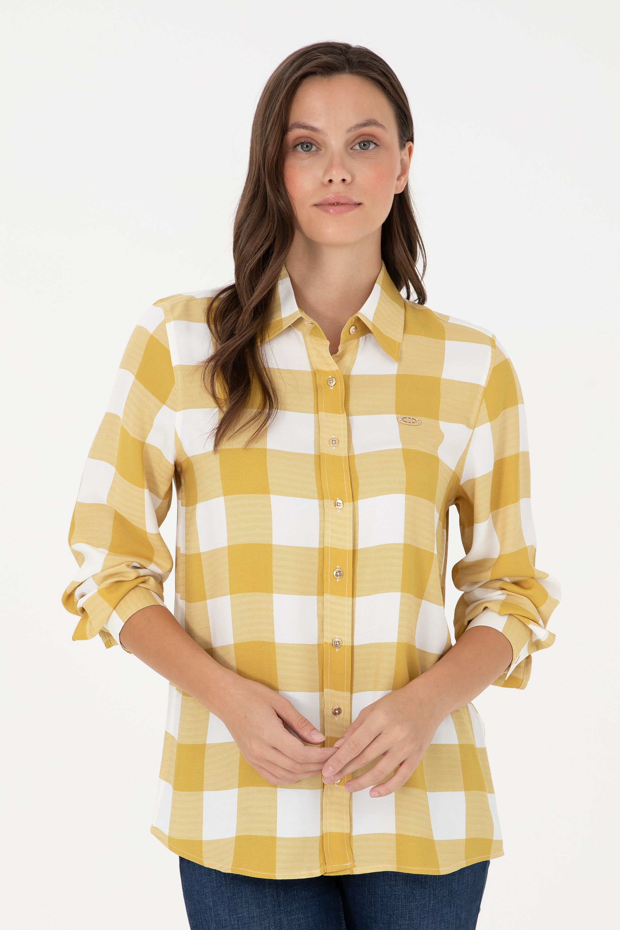 

Блуза женская U.S. POLO Assn. G082SZ0040PESU желтая 36 EU, Желтый, G082SZ0040PESU
