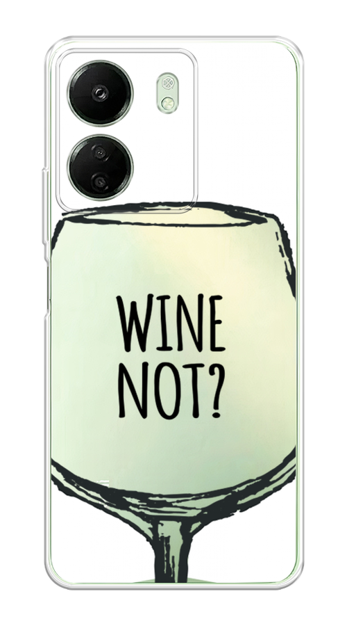 

Чехол на Xiaomi Redmi 13C "Wine not white", Белый, 320550-1