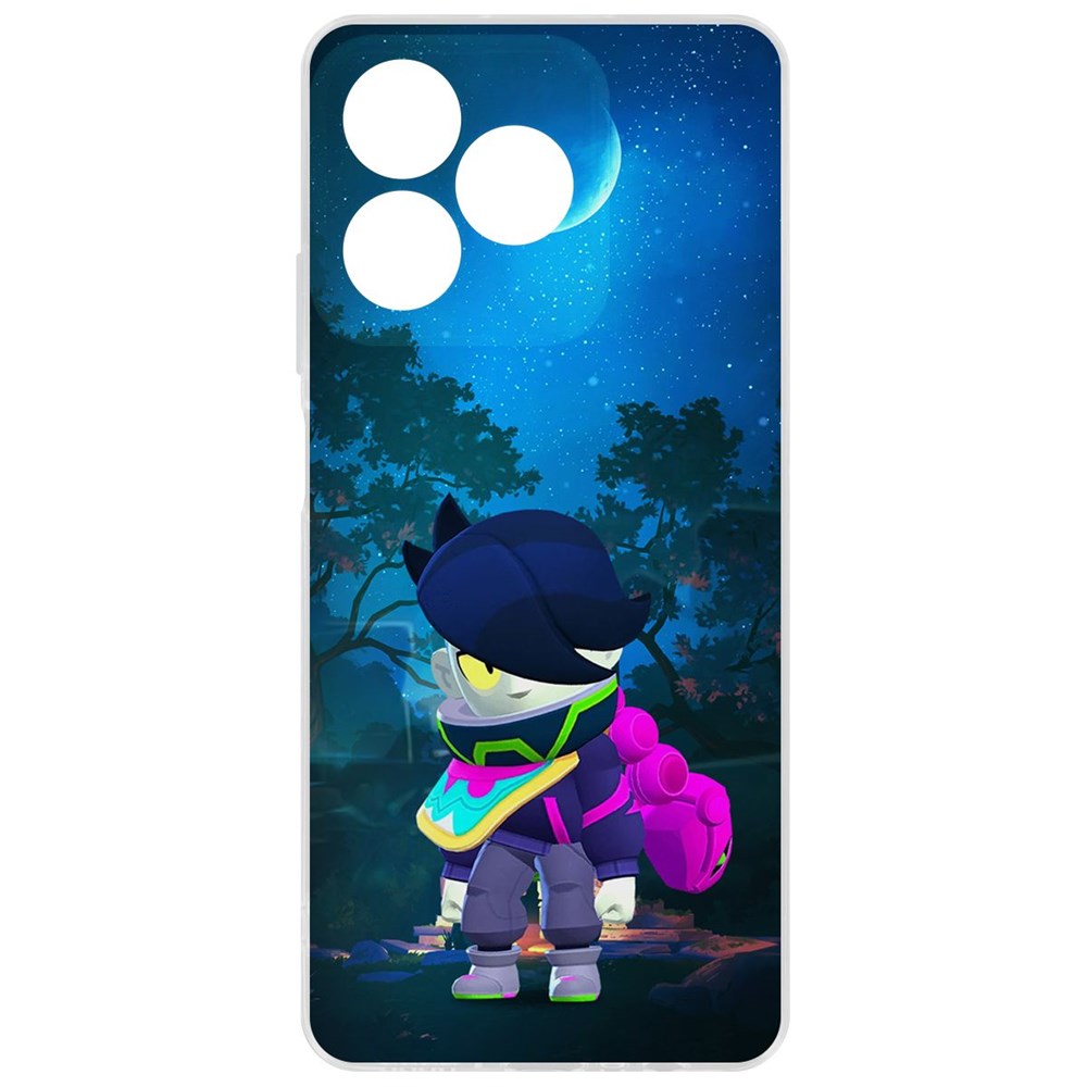 

Чехол-накладка Krutoff Clear Case Brawl Stars-Орочи Эдгар для Realme C51, Прозрачный