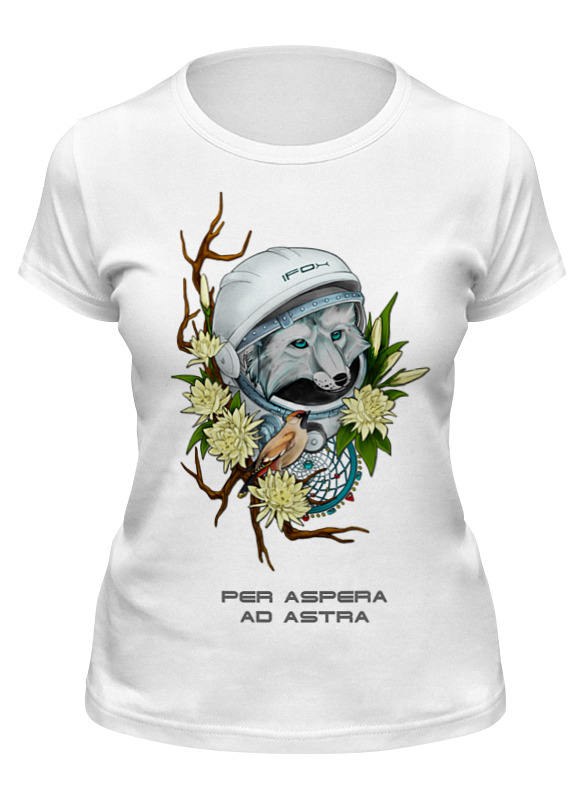 

Футболка женская Printio Per aspera ad astra белая S, Белый, Per aspera ad astra