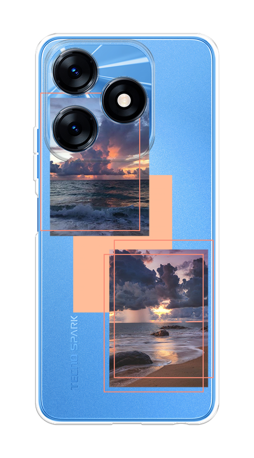 

Чехол на Tecno Spark 10/10C "Sky collage", Розовый;прозрачный;синий, 303650-1