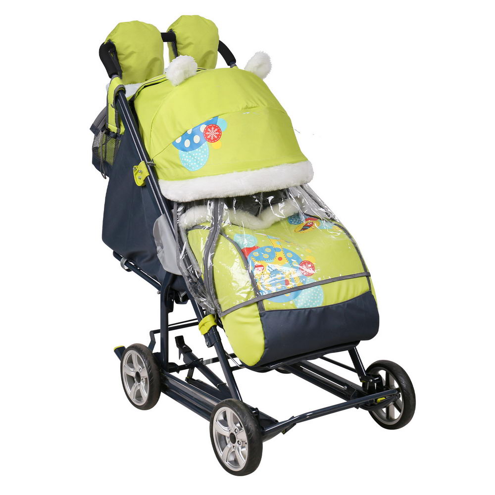 Санки-коляска Ника Наши Детки НДТ8-2 Жираф Лимонный