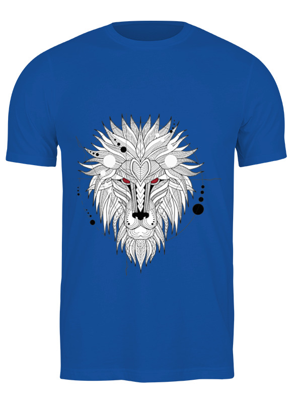

Футболка мужская Printio Лев ( lion ) синяя M, Синий, Лев ( lion )