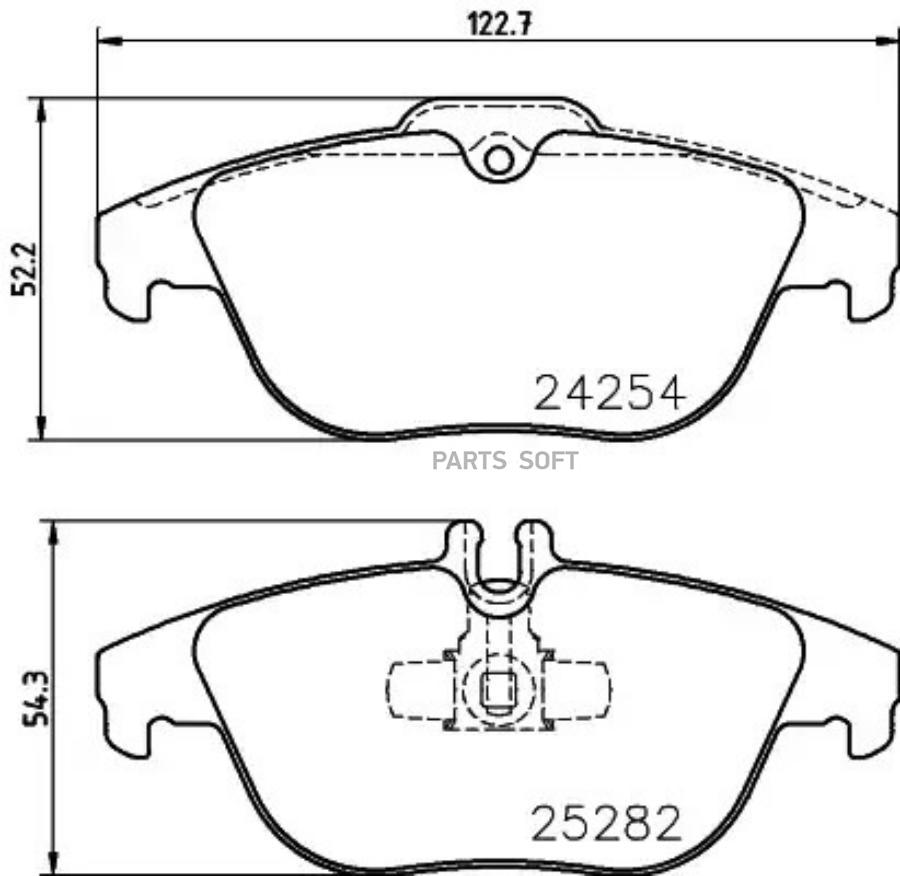 

Колодки тормозные MB W204 07- зад.