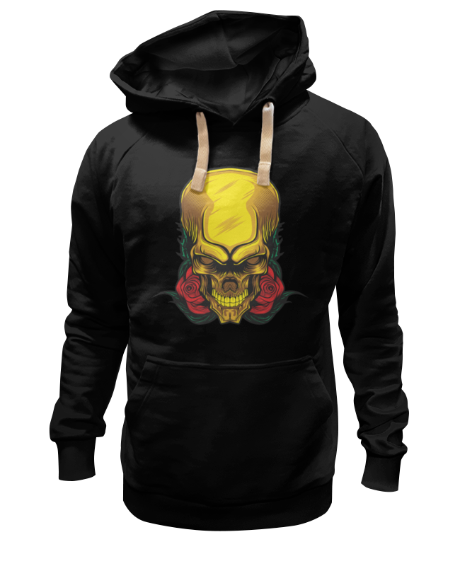 

Худи унисекс Printio Gold skull черное M, Черный, Gold skull