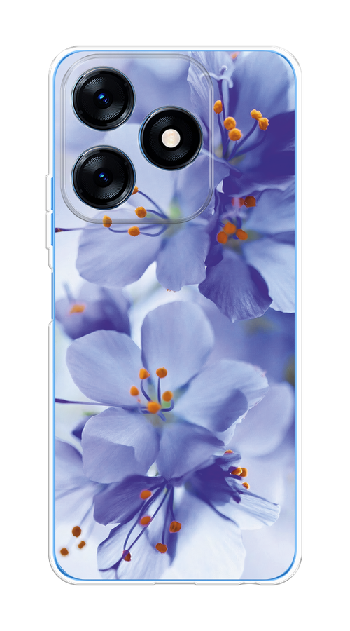 

Чехол на Tecno Spark 10/10C "Фиолетовые цветки", Фиолетовый;синий, 303650-1