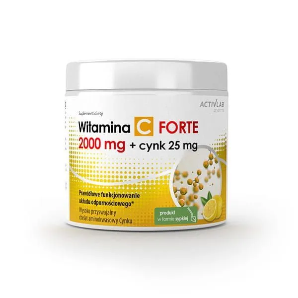 Витамин С 2000 мг + Цинк 25 мг ActivLab Vitamin C plus Zinc Forte jar порошок 500 г