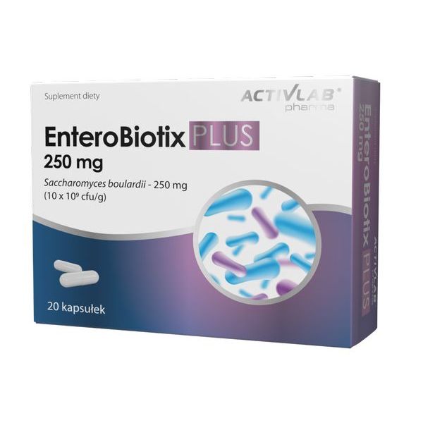 Пробиотики для микрофлоры кишечника ActivLab EnteroBiotix PLUS 250 капсулы 20 шт