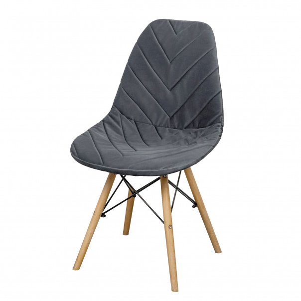 

Чехол на стул Eames DSW из микровелюра CHIEDOCOVER, 40х46, елка, темно-серый, EAMES03