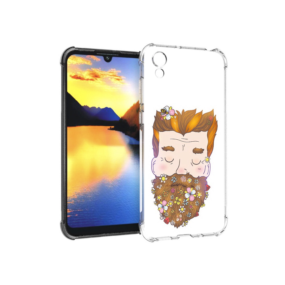 

Чехол MyPads Tocco для Huawei Y5 мужчина с цветами в бороде, Прозрачный, Tocco