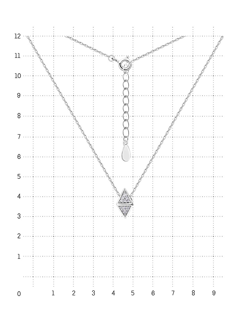 

Колье из серебра 45 см Kari Jewelry 237657, фианит, 237657