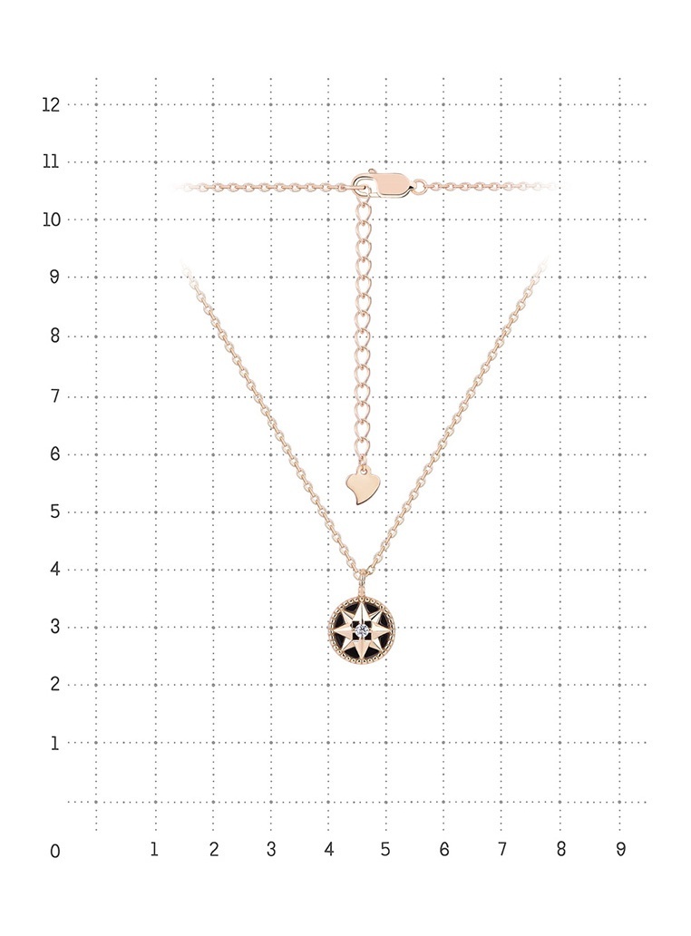 

Колье из серебра 45 см Kari Jewelry 231292, оникс/фианит, 231292