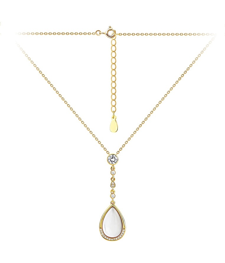 

Колье из серебра 40 см Kari Jewelry 231287, фианит/перламутр, 231287