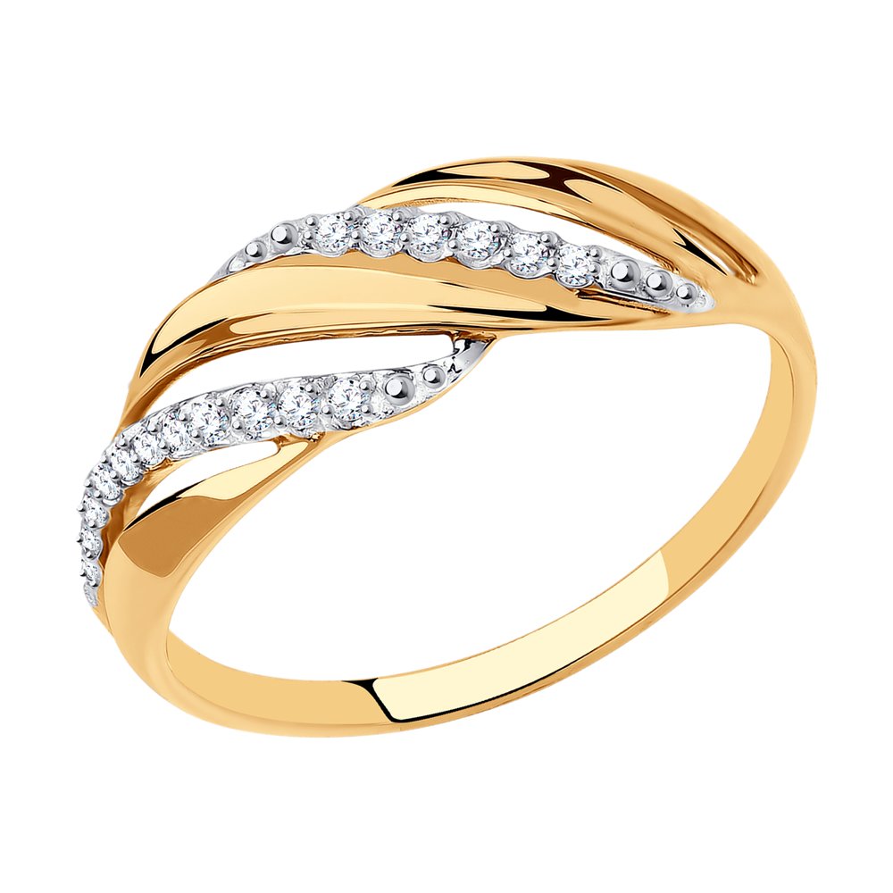 

Кольцо из красного золота с фианитом р. 17,5 Diamant 51-110-00838-1, 51-110-00838-1