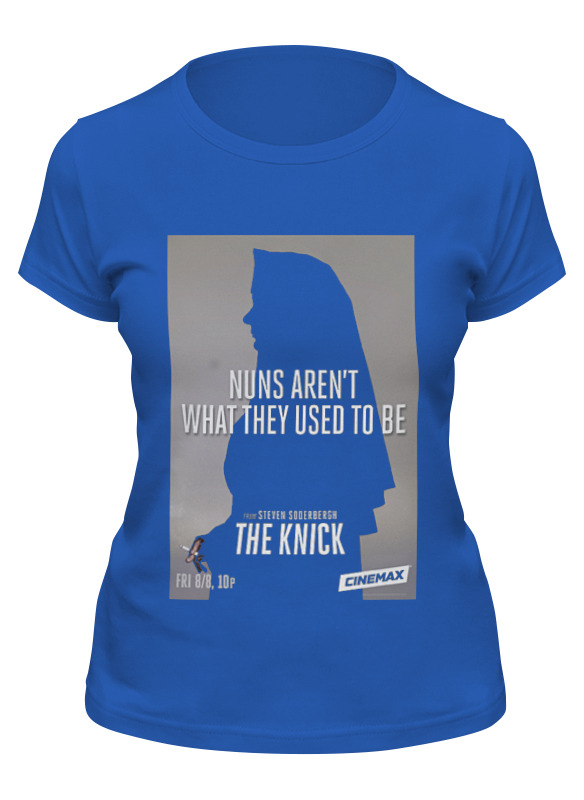 

Футболка женская Printio The knick синяя 2XL, Синий, The knick