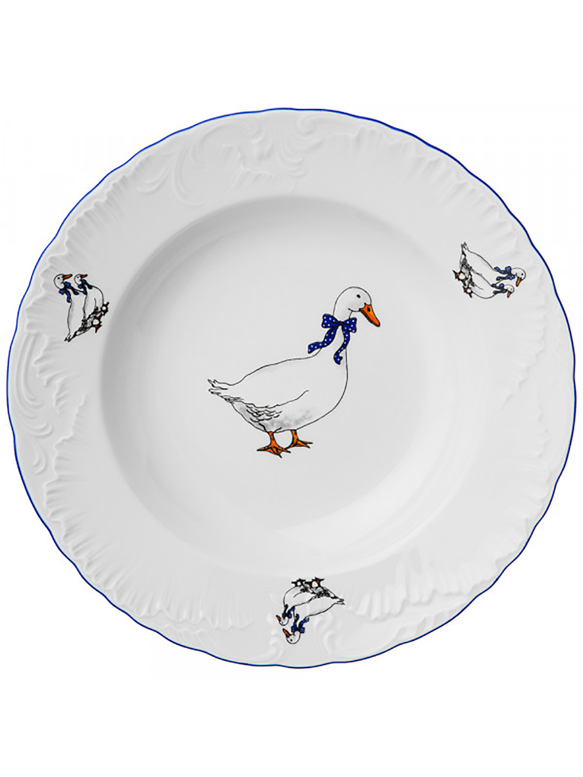 

Тарелка суповая Cmielow Rococo фарфоровая 22,5 см 72914