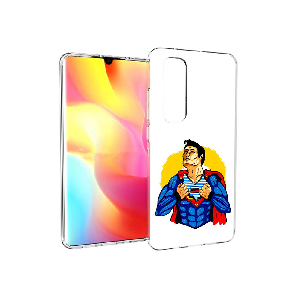 

Чехол MyPads Tocco для Xiaomi Mi Note 10 Lite русский супермен (PT149714.254.591), Прозрачный, Tocco