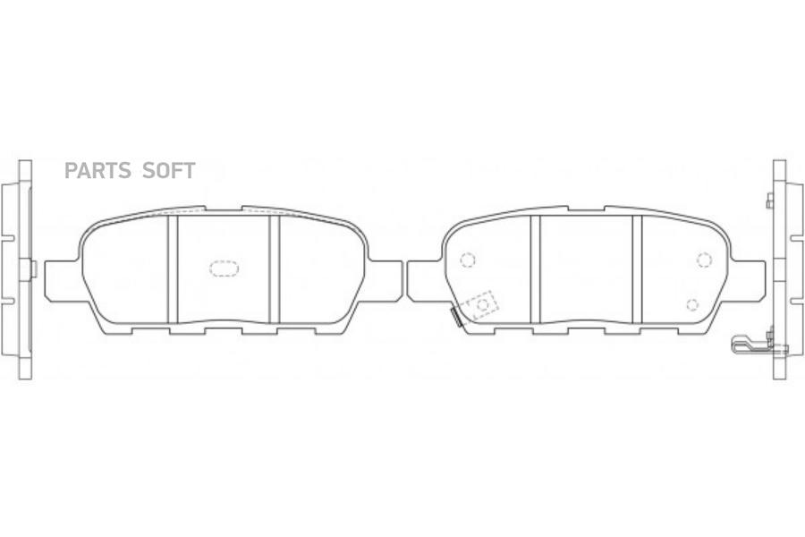 

Колодки торм диск зад к-т NISSAN X-TRAIL 2.0 2007 - 2013 NISSAN TIIDA 1.6 2007 - 2012