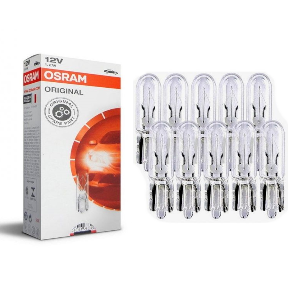 Комплект сигнальных ламп Osram T5 (1,2W 12V) Original Line 10шт