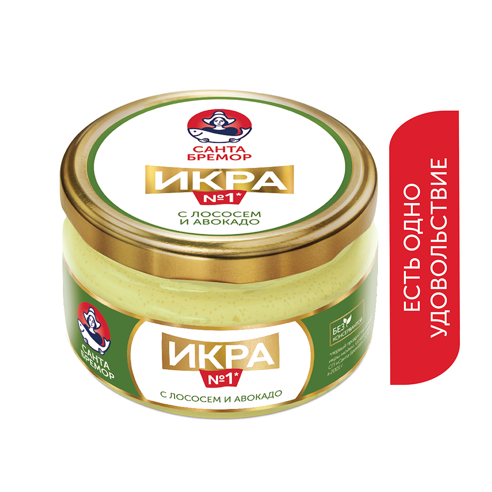 Икра Санта Бремор Деликатесная с лососем и авокадо 180 г