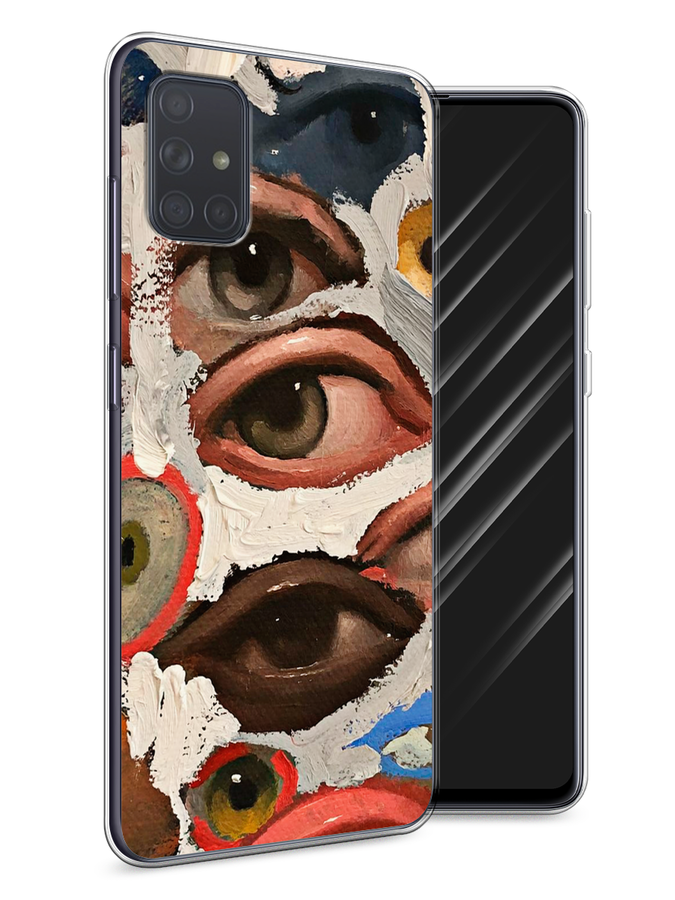 

Чехол Awog на Samsung Galaxy A71 "Глаза масляная живопись", Разноцветный, 29050-7