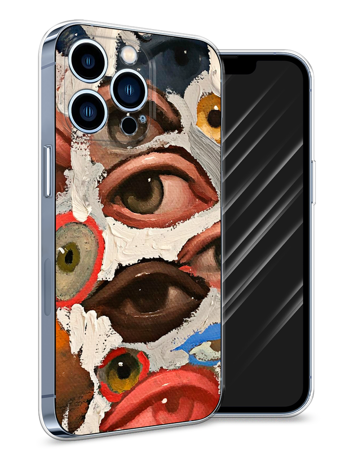 

Чехол Awog на Apple iPhone 13 Pro / Айфон 13 Pro "Глаза масляная живопись", Разноцветный, 14350-7