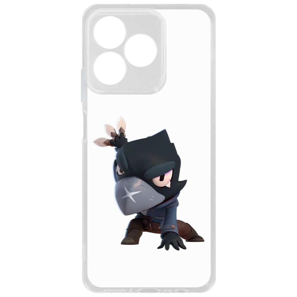 

Чехол-накладка Krutoff Clear Case Brawl Stars-Ворон для Realme C51, Прозрачный