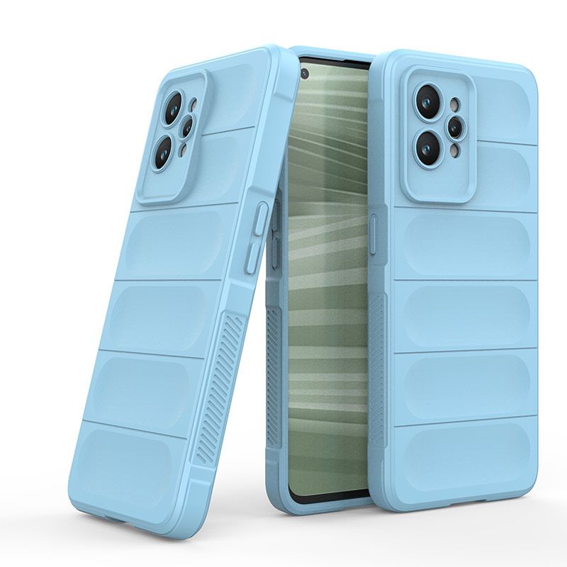 

Противоударный чехол Flexible Case для Realme GT2 Pro, голубой, 389661335