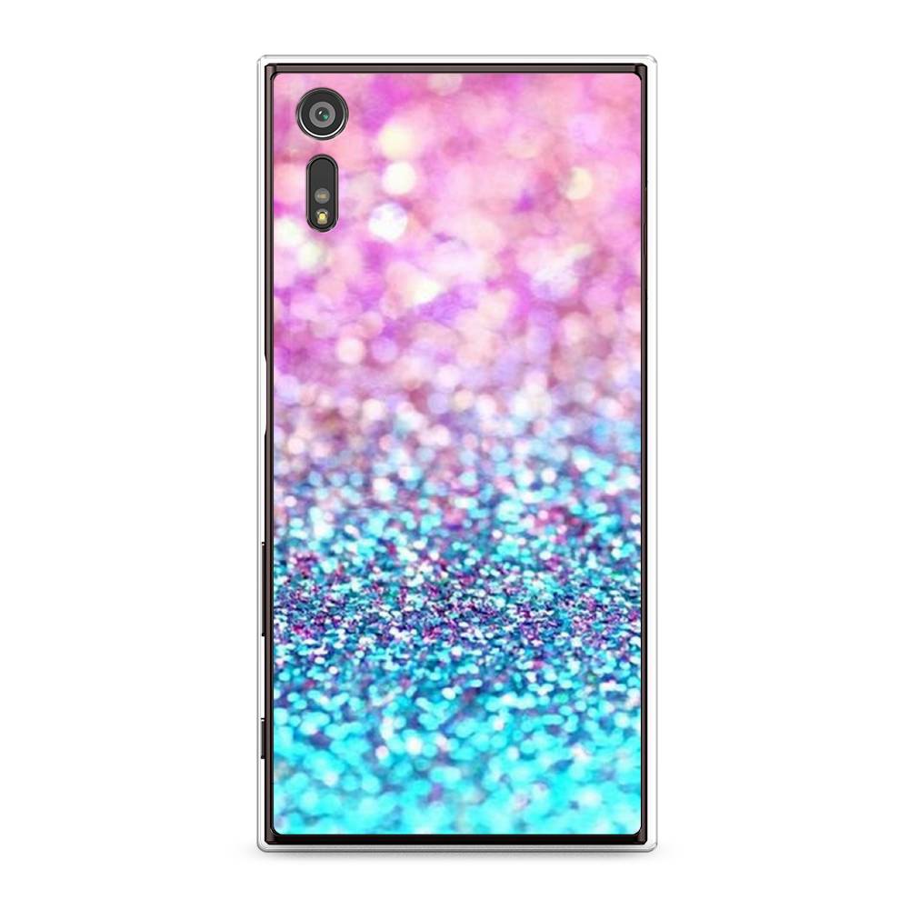 

Чехол Awog "Розово-голубые глиттеры рисунок" для Sony Xperia XZ