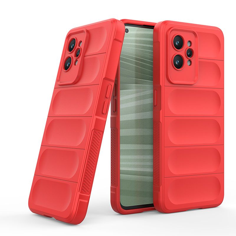 

Противоударный чехол Flexible Case для Realme GT2 Pro, красный, 389661335