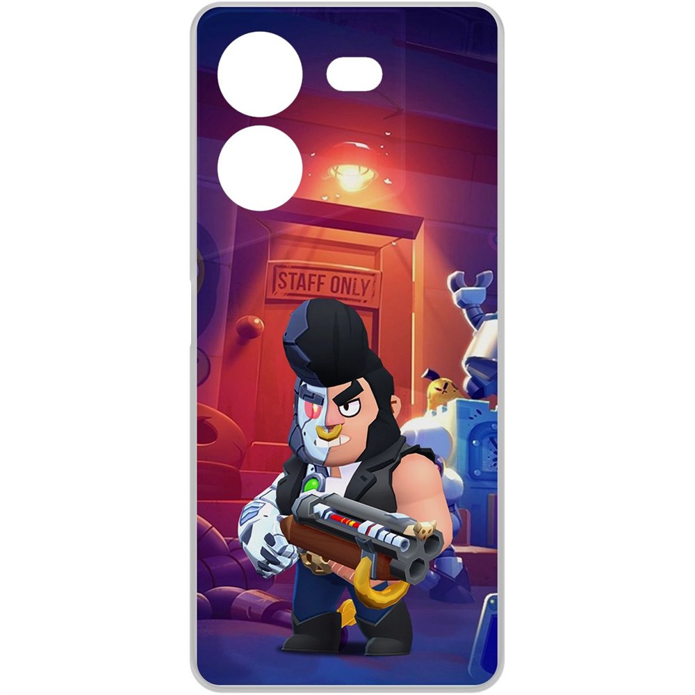 Чехол-накладка Krutoff Clear Case Brawl Stars-Б-800 для TECNO Pova 5 600015207752 прозрачный