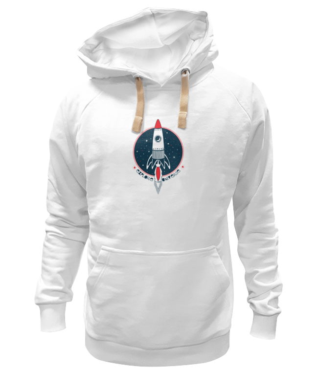 

Толстовка унисекс Printio Ракета белая 3XL, Белый, Ракета