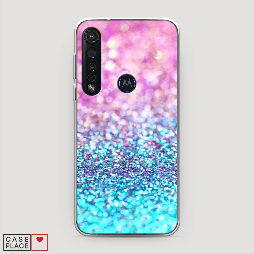 

Чехол Awog "Розово-голубые глиттеры рисунок" для Motorola Moto G8 Plus