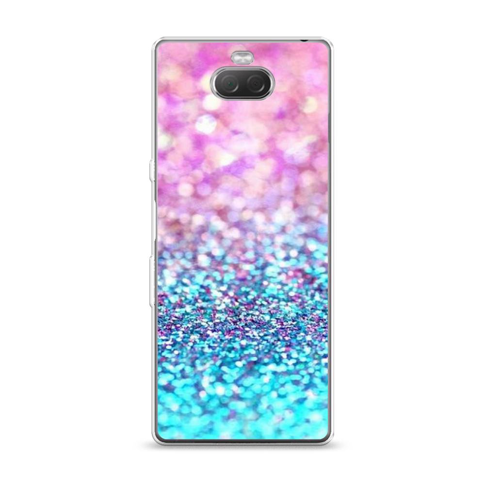 

Чехол Awog "Розово-голубые глиттеры рисунок" для Sony Xperia XA3