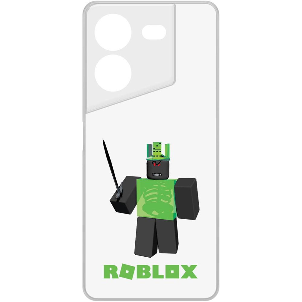 

Чехол-накладка Krutoff Clear Case Roblox-1x1x1x1x1 для TECNO Pova 5, Прозрачный