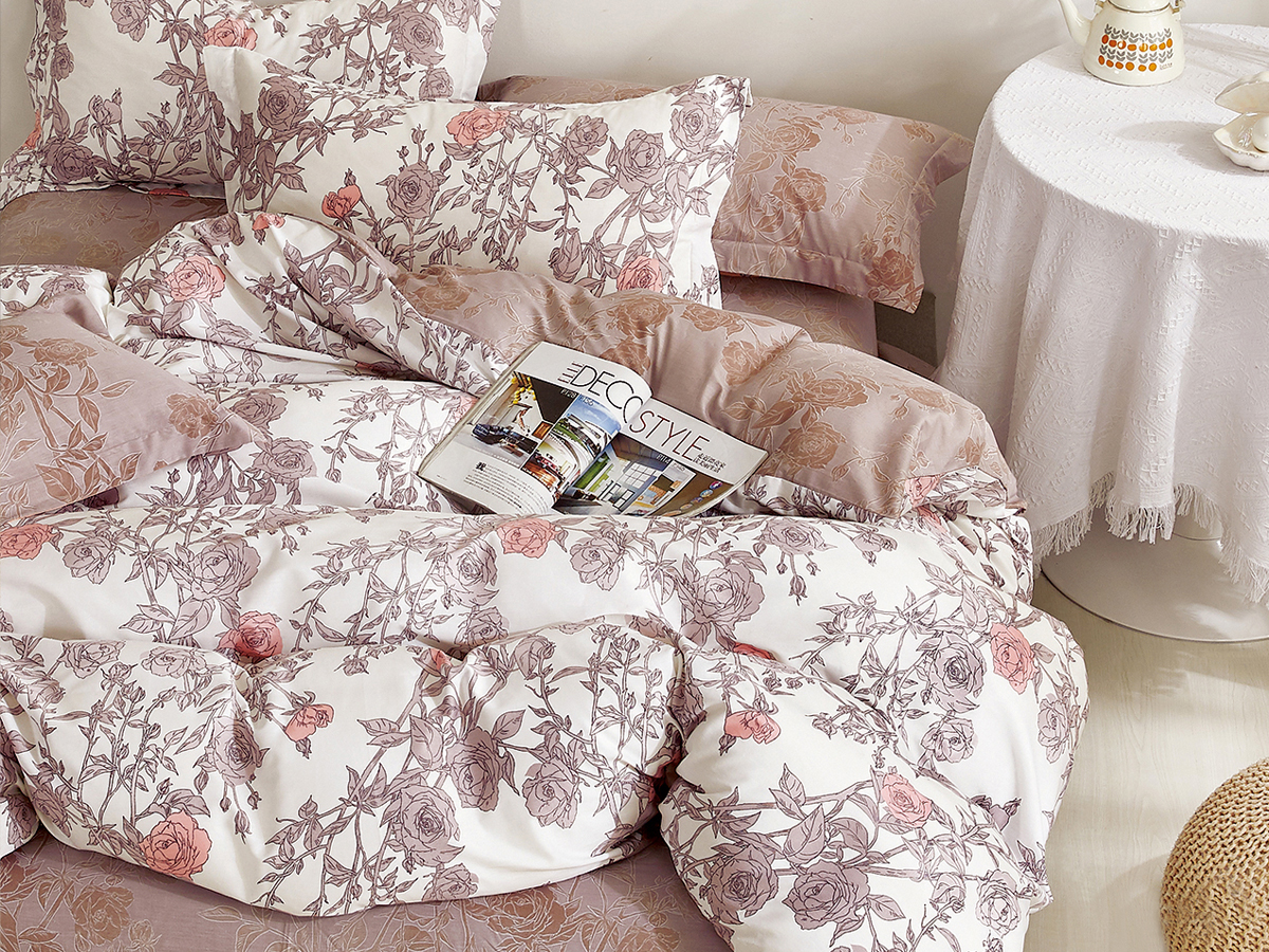 

Комплект постельного белья Cleo Satin de Luxe 1,5 спальное сатин, наволочки 50х70, Satin de Luxe