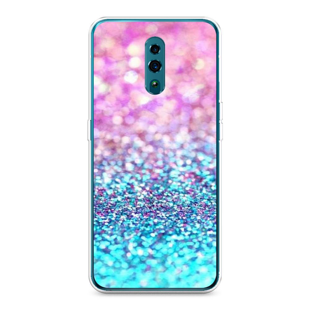 

Чехол Awog "Розово-голубые глиттеры рисунок" для Oppo Reno